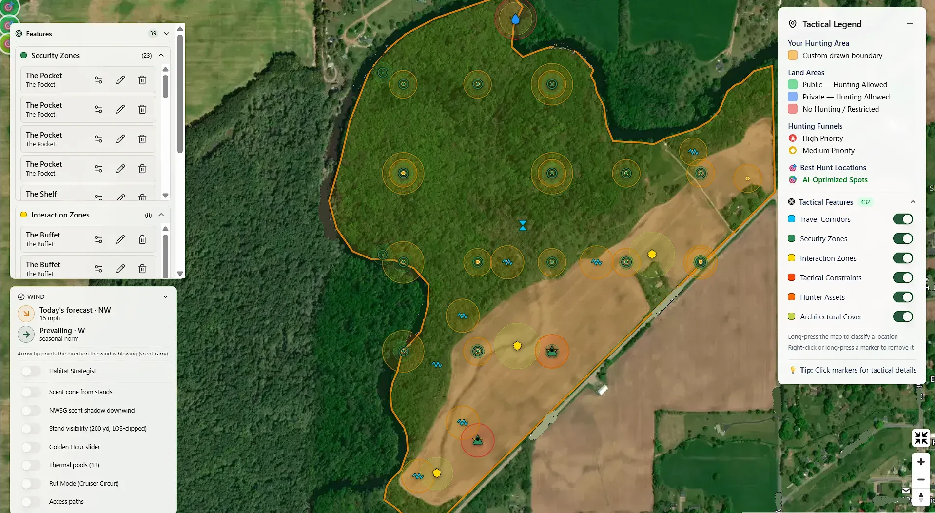 Scout Ranger Map Tracking Hunting Scout - Real-Data Scouting Reports for Hunters